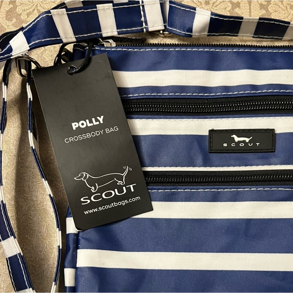 Scout Polly crossbody bag blue & white stripes new with tag - Picture 10 of 10